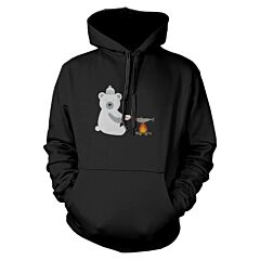 Polar Bear Grilling Fish Hoodie Winter Sweatshirt For Dog Lovers