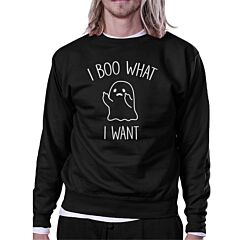 I Boo What I Want Ghost Black Sweatshirt