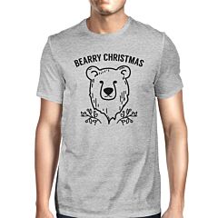 Bearry Christmas Bear Mens Grey Shirt