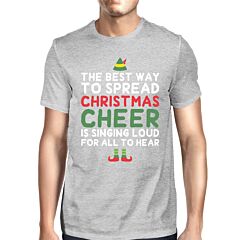 Best Way To Spread Christmas Cheer Grey Men's Shirt Holiday Gift