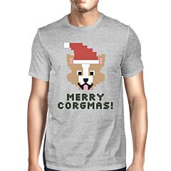 Merry Corgmas Corgi Mens Grey Shirt