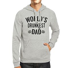 World's Drunkest Dad Unisex Grey Hoodie Humorous Gifts For Dad