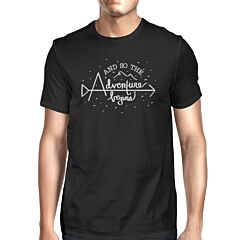 And So The Adventure Begins Mens Black Shirt