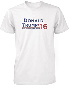 Donald Trump 2016 Make American Great Again Campaign Men's Tshirt White Tees