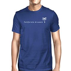 California Dreaming Mens Blue T-Shirt Lightweight Summer Shirt