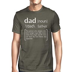 Dad Noun Mens Dark Grey Round Tee Fathers Day T-shirt Unique Design
