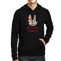 Boston Terror Terrier Black Hoodie
