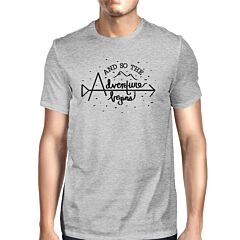 And So The Adventure Begins Mens Grey Shirt