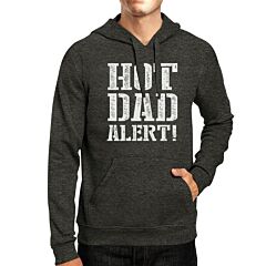 Hot Dad Alert Unisex Dark Gray Pullover Hoodie Best Fathers Day