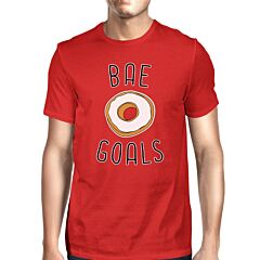 Bae Goals Men's Red T-shirt Humorous Graphic Shirt Round Neck Tee