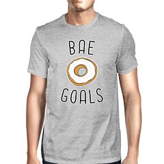 Bae Goals Men's Grey T-shirt Simple Typography Funny Gifts For Him