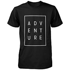 Adventure Men's T-shirt Trendy Typographic Tee Cute Short sleeve Shirt