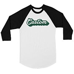 Green Pop Up Text Great Basic Mens Personalized Baseball Shirt Gift
