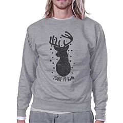 Make It Rein Vintage Reindeer Grey Sweatshirt