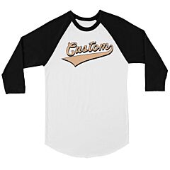 Orange College Swoosh Perfect Cool Mens Personalized Baseball Shirt