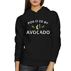 Powered By Avocado Unisex Black Pullover Fleece Cute Design Fleece
