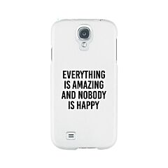 Nobody Happy White Slim Fit Cute Phone Cases For Apple, Samsung Galaxy, LG, HTC