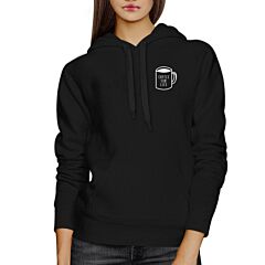 Coffee For Life Black Hoodie Pullover Fleece For Coffee Lovers