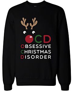 Funny Christmas Sweatshirts - Obsessive Christmas Disorder Black Sweatshirts