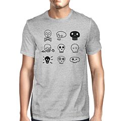 Skulls Mens Grey Shirt