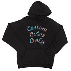 Colorful Overlay Text Groovy Unisex Personalized Pullover Hoodie