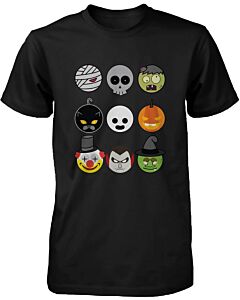 Halloween Monsters Men's Shirts Humorous Graphic Tees for Haunt Night