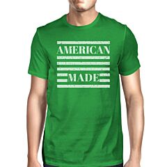 American Made Mens Green Graphic Short Sleeve Funny Graphic Tee
