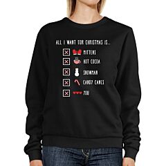 All I Want For Christmas Is Sweatshirt Cute Pullover Fleece Sweater