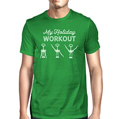 My Holiday Workout Mens Green Shirt