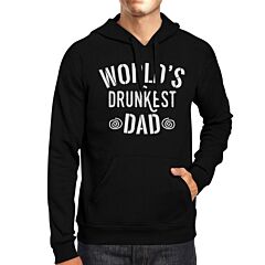 World's Drunkest Dad Unisex Black Hoodie Funny Fathers Day Gift