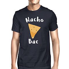 Nocho Bae Mens Navy T-shirt Funny Quote Trendy Graphic Tee For Guys