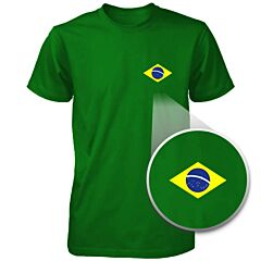 Brazil Flag Funny Graphic Design Printed Men's Shirt