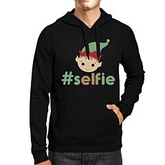 Hashtag Selfie Elf Black Hoodie