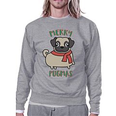 Merry Pugmas Pug Grey Sweatshirt