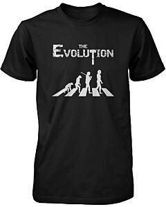 Funny Graphic Statement Mens Black T-shirt - The Evoluation
