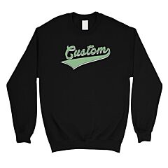 Green College Swoosh Lucky Unisex Personalized Crewneck Sweatshirt
