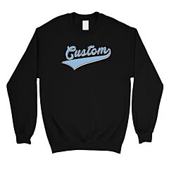 Blue College Swoosh Bright Unisex Personalized Crewneck Sweatshirt