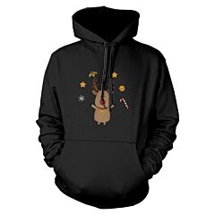 Rudolph Hoodie Christmas Sweatshirt Cute Graphic Print Sweater