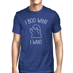 I Boo What I Want Ghost Mens Royal Blue Shirt