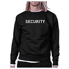 Security Black Sweatshirt Work Out Pullover Fleece Sweatshirts
