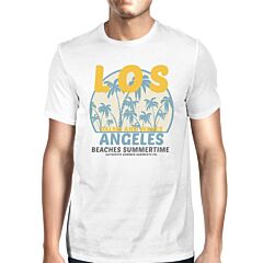 Los Angeles Beaches Summertime Mens White Shirt