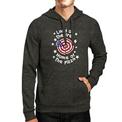 Home Of The Pizza Unisex Dark Grey Funny Graphic 4th Of July Hoodie