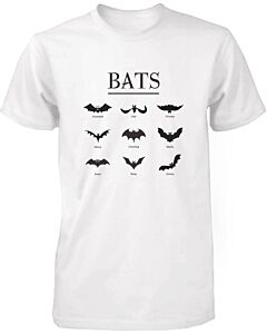 The Bats Men's Graphic T-shirt Black Crewneck short Sleeve Shirt for Horror Night