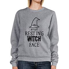 Rwf Resting Witch Face Grey SweatShirt