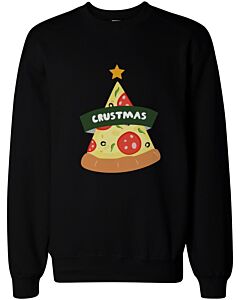 Crustmas Funny Christmas Sweatshirts Holidays Gift Idea For Pizza Lover