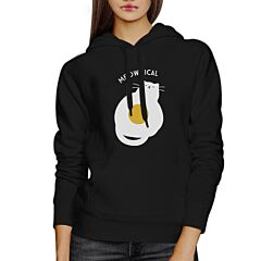 Meowgical Cat And Fried Egg Black Hoodie