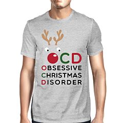 OCD Obsessive Christmas Disorder Grey Men's Tee Cute Holiday Gift