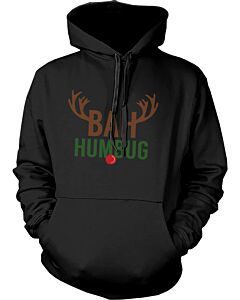 Bah Humbug Rudolph Christmas Hoodies X-mas Pullover Fleece Hooded Sweaters