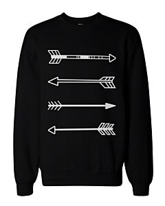 Tribal Arrows Graphic Sweatshirts - Unisex Black Sweatshirt