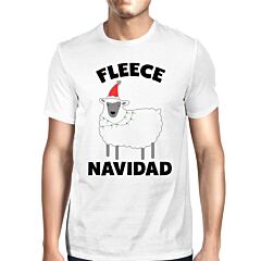 Fleece Navidad White Men's Shirt Funny Christmas Gift Graphic Tee